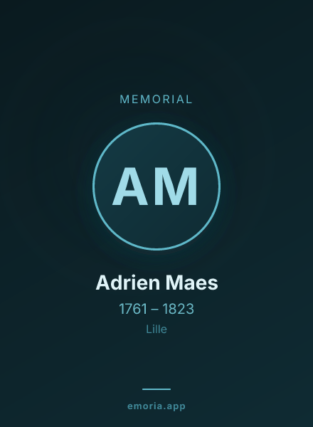Memorial portrait of Adrien Maes