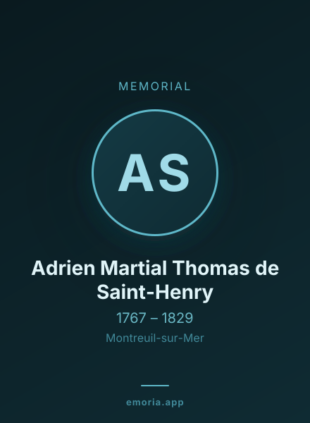 Memorial portrait of Adrien Martial Thomas de Saint-Henry