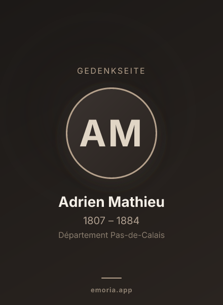 Gedenkportrait von Adrien Mathieu