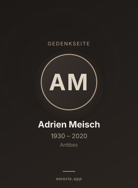 Gedenkportrait von Adrien Meisch