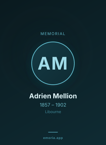 Memorial portrait of Adrien Mellion