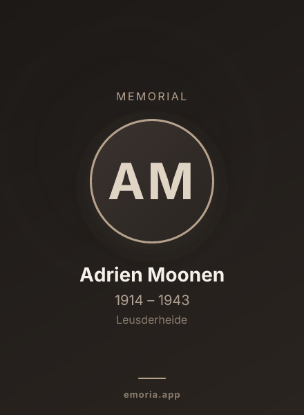 Memorial portrait of Adrien Moonen