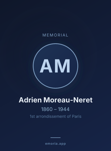 Memorial portrait of Adrien Moreau-Neret