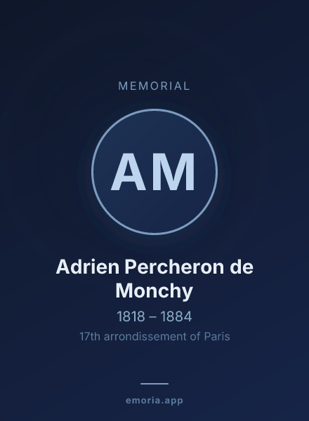 Memorial portrait of Adrien Percheron de Monchy