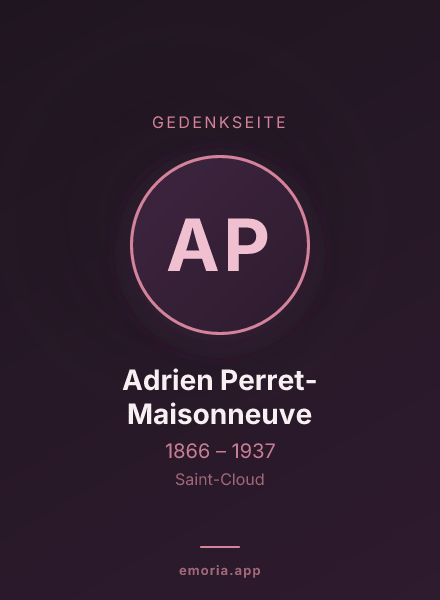 Gedenkportrait von Adrien Perret-Maisonneuve