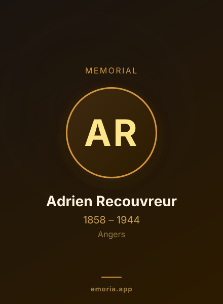 Memorial portrait of Adrien Recouvreur