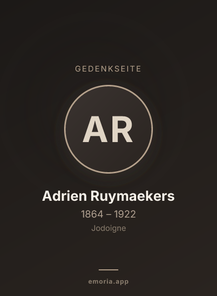 Gedenkportrait von Adrien Ruymaekers