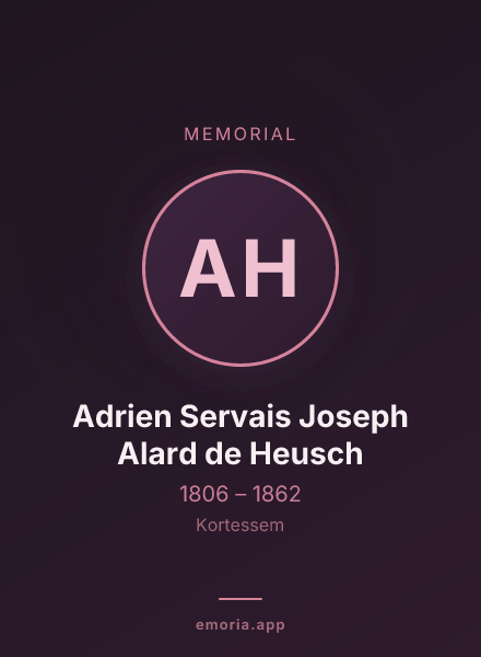 Memorial portrait of Adrien Servais Joseph Alard de Heusch