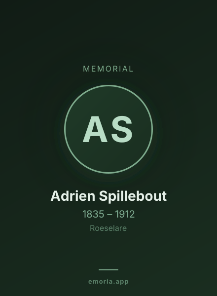 Memorial portrait of Adrien Spillebout