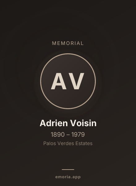 Memorial portrait of Adrien Voisin