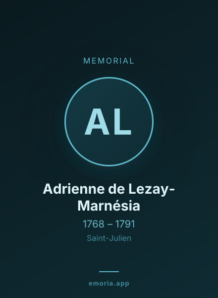 Memorial portrait of Adrienne de Lezay-Marnésia