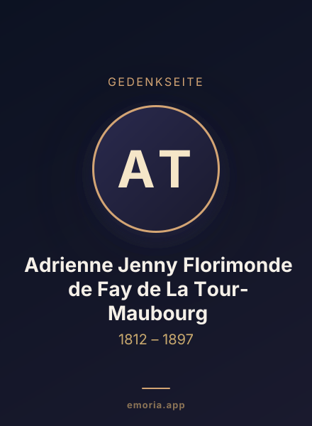 Gedenkportrait von Adrienne Jenny Florimonde de Fay de La Tour-Maubourg