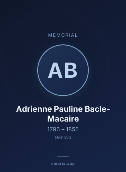 Memorial portrait of Adrienne Pauline Bacle-Macaire