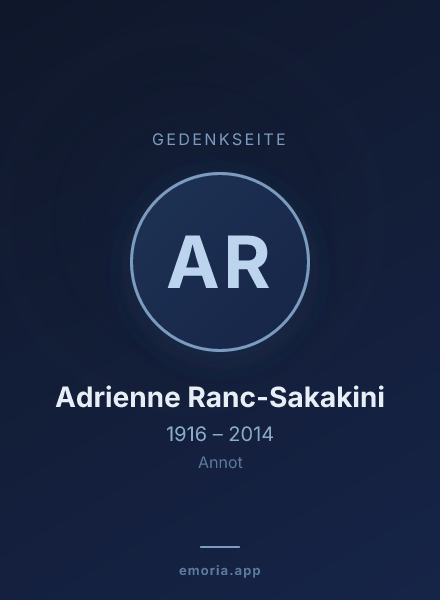 Gedenkportrait von Adrienne Ranc-Sakakini