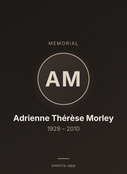 Memorial portrait of Adrienne Thérèse Morley