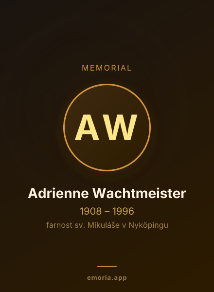 Memorial portrait of Adrienne Wachtmeister