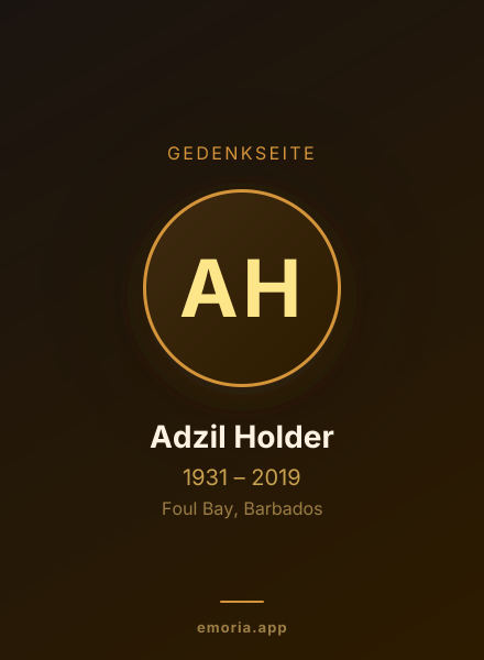 Gedenkportrait von Adzil Holder