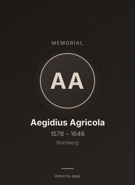 Memorial portrait of Aegidius Agricola