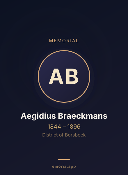 Memorial portrait of Aegidius Braeckmans