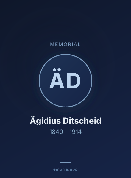 Memorial portrait of Ägidius Ditscheid