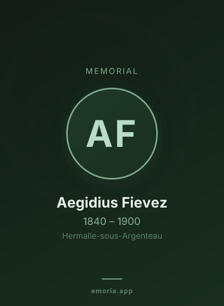Memorial portrait of Aegidius Fievez
