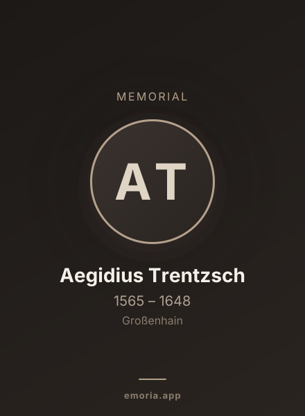 Memorial portrait of Aegidius Trentzsch