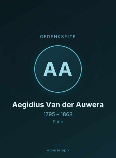Gedenkportrait von Aegidius Van der Auwera