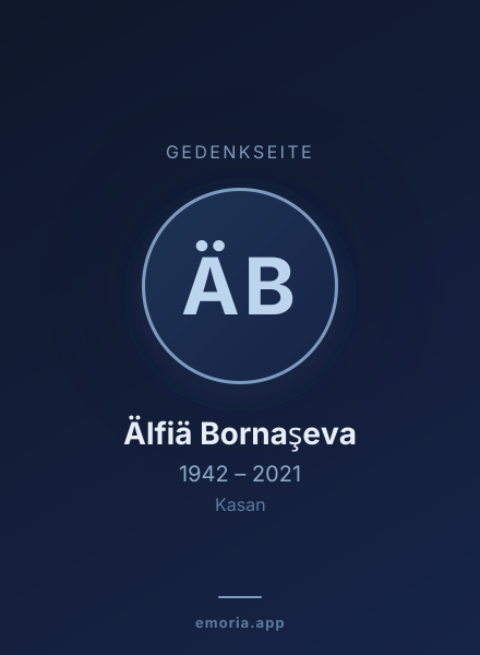 Gedenkportrait von Älfiä Bornaşeva