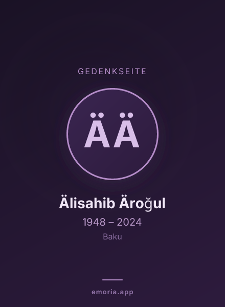 Gedenkportrait von Älisahib Äroğul
