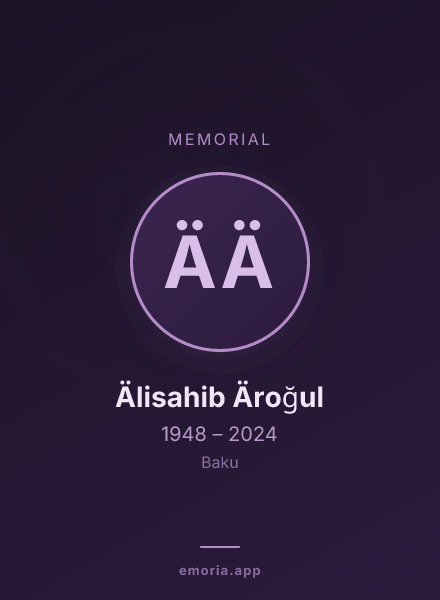 Memorial portrait of Älisahib Äroğul