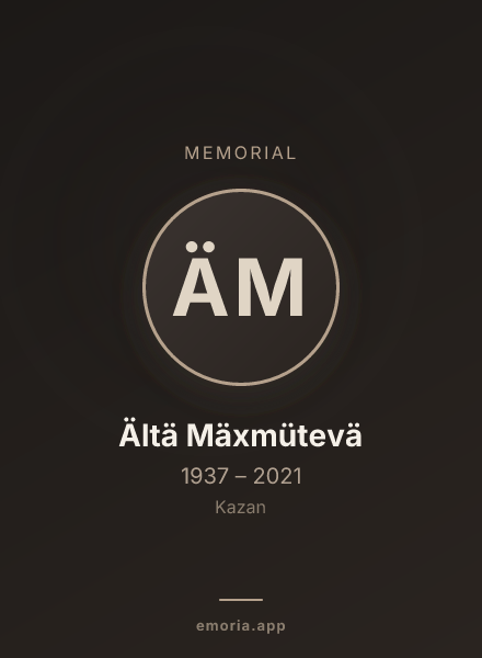 Memorial portrait of Ältä Mäxmütevä