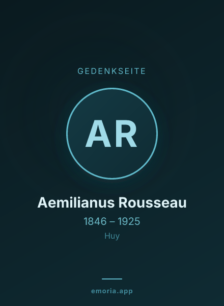Gedenkportrait von Aemilianus Rousseau