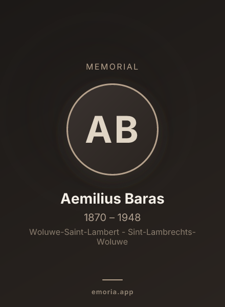 Memorial portrait of Aemilius Baras