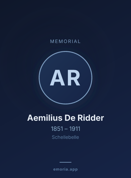 Memorial portrait of Aemilius De Ridder