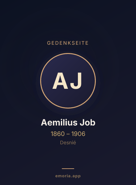 Gedenkportrait von Aemilius Job