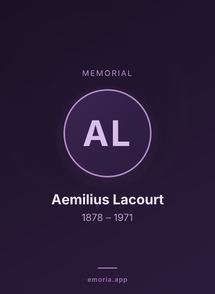 Memorial portrait of Aemilius Lacourt