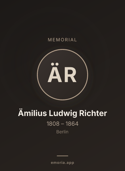 Memorial portrait of Ämilius Ludwig Richter