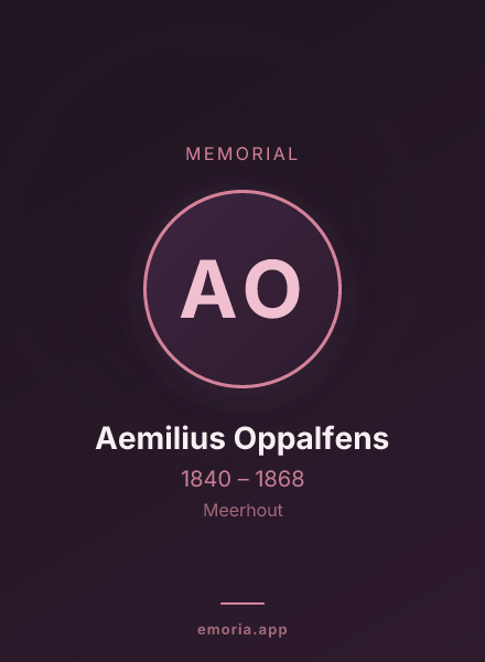 Memorial portrait of Aemilius Oppalfens