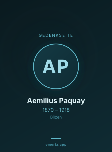Gedenkportrait von Aemilius Paquay