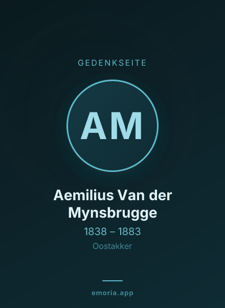 Gedenkportrait von Aemilius Van der Mynsbrugge