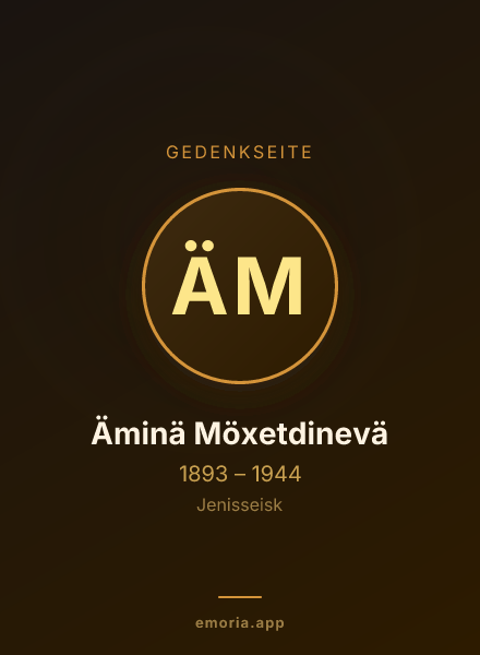 Gedenkportrait von Äminä Möxetdinevä