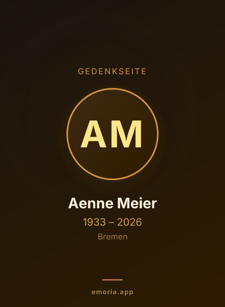 Gedenkportrait von Aenne Meier