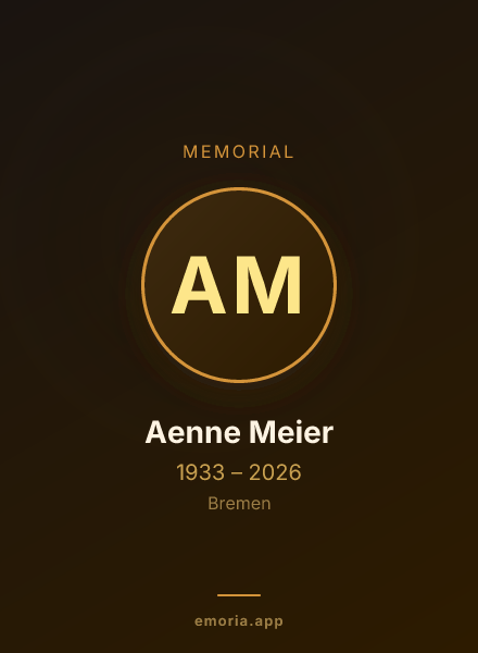 Memorial portrait of Aenne Meier