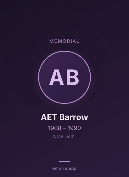 Memorial portrait of AET Barrow