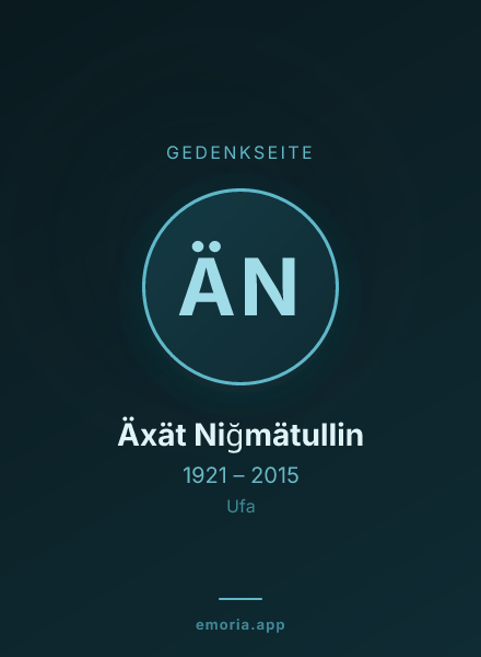 Gedenkportrait von Äxät Niğmätullin
