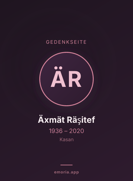 Gedenkportrait von Äxmät Räşitef