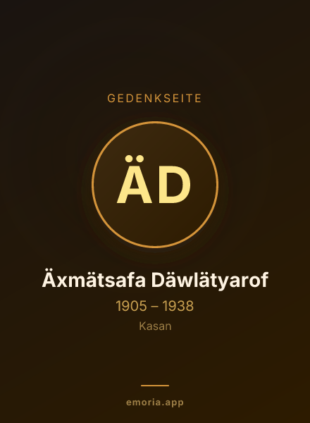 Gedenkportrait von Äxmätsafa Däwlätyarof