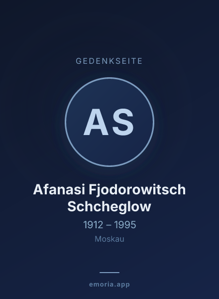 Gedenkportrait von Afanasi Fjodorowitsch Schcheglow