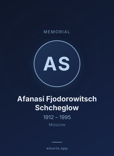 Memorial portrait of Afanasi Fjodorowitsch Schcheglow
