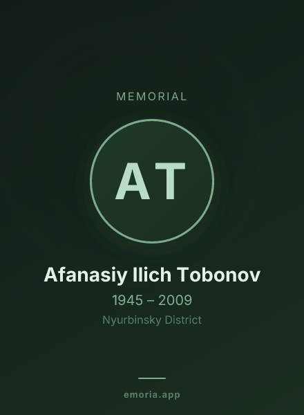 Memorial portrait of Afanasiy Ilich Tobonov